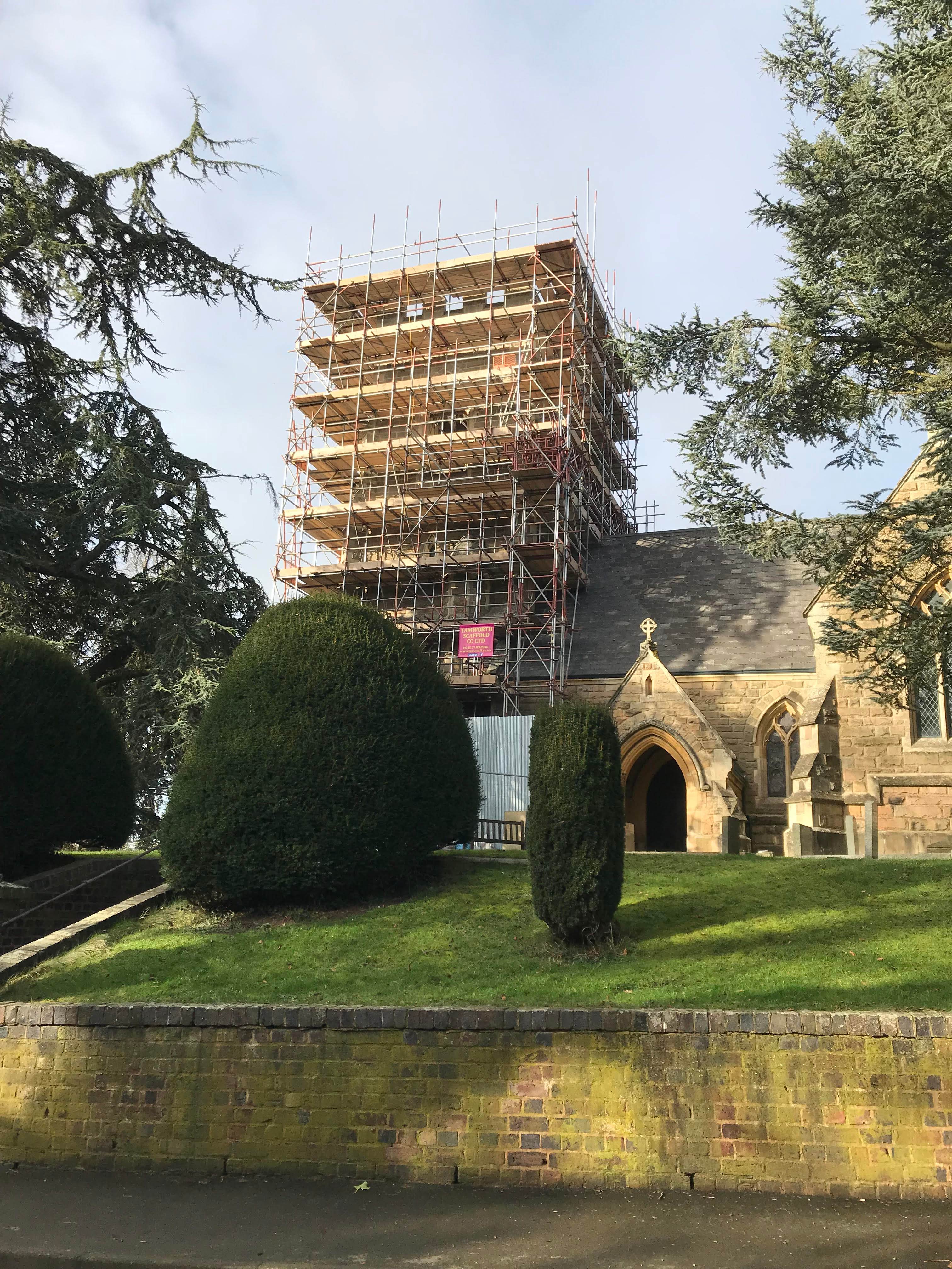Tamworth Scaffolding:  Church renovation project - Heritage  Church renovation project
