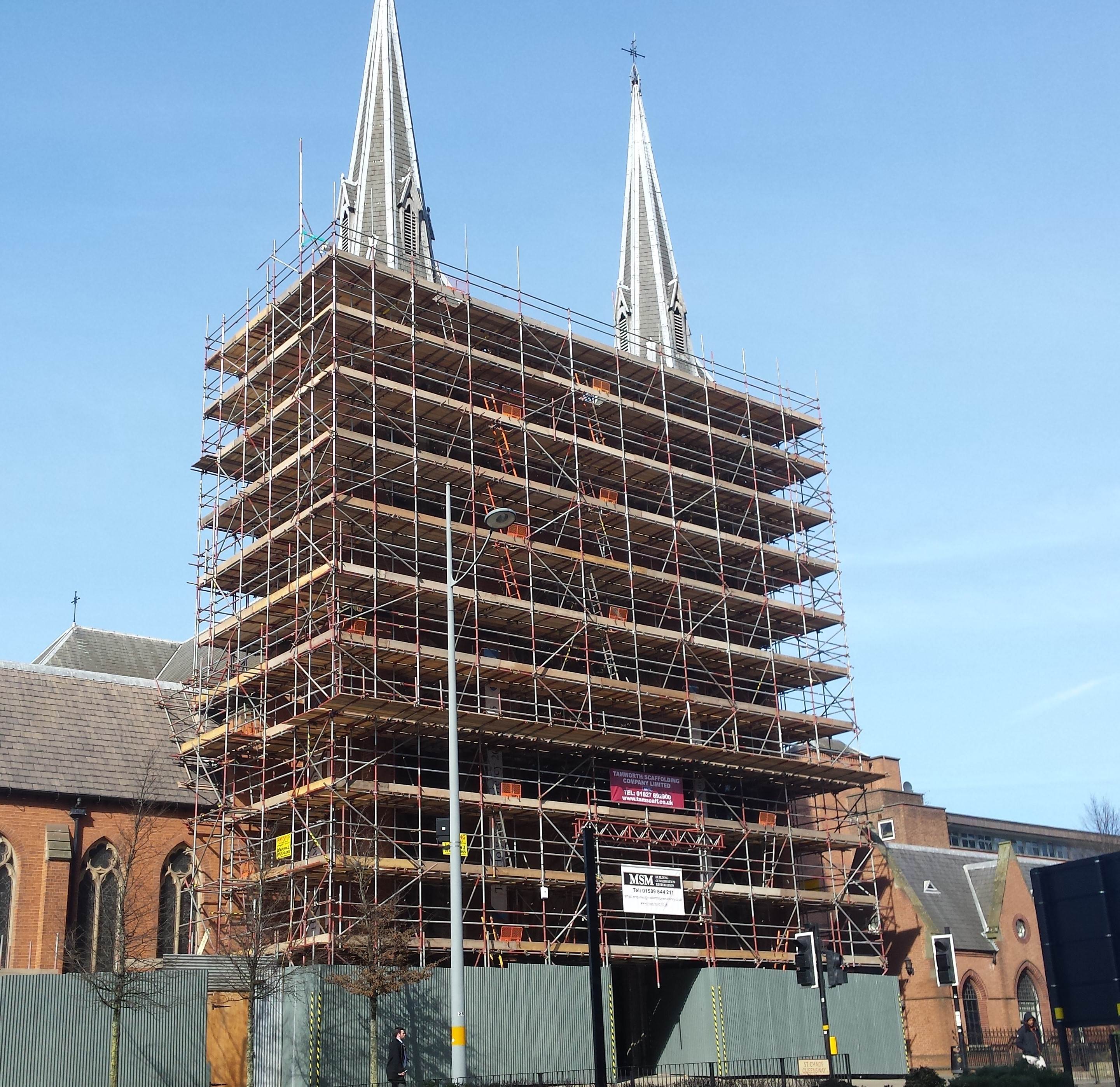 Tamworth Scaffolding: St Chads Cathedral Birmingham - Heritage St Chads Cathedral Birmingham
