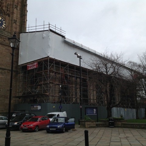 Tamworth Scaffolding: DERBY CATHEDRAL, IRON GATE, DERBY 3
