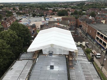 Tamworth Scaffolding: St Enodoc Church Tamworth - Temporary Roofs St Enodoc Church Tamworth
