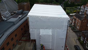 Tamworth Scaffolding: Containment Swan Theatre Stratford upon Avon - Temporary Roofs Containment Swan Theatre Stratford upon Avon
