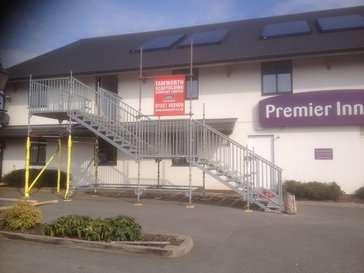 Tamworth Scaffolding: Public Access Staircase - Public Access Premier Inn
