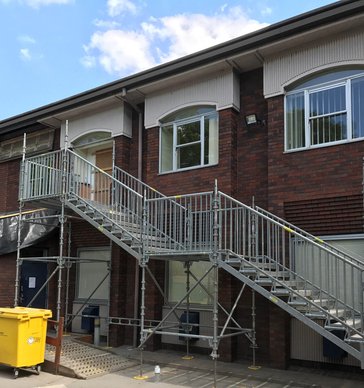 Tamworth Scaffolding: Temporary Fire Escape Hereford - Public Access Temporary Fire Escape Hereford
