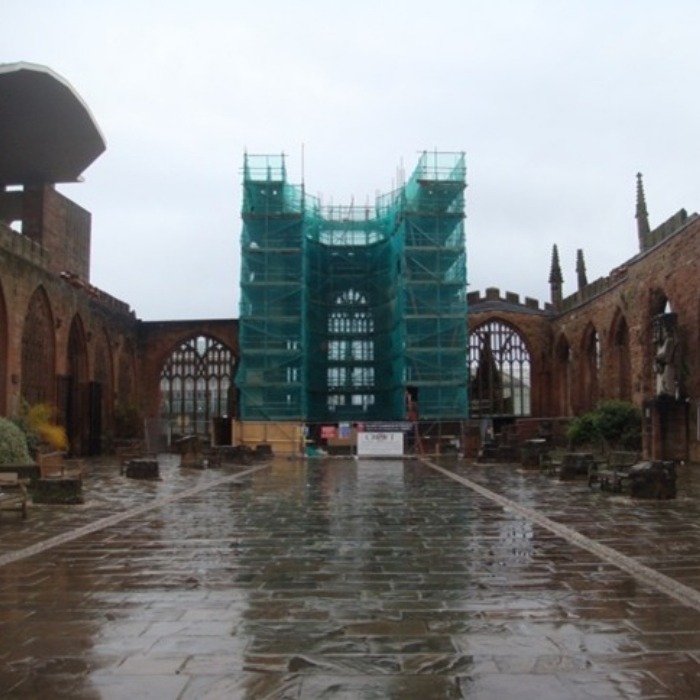 Coventry Cathedral scaffolding project Coventry Cathedral scaffolding project