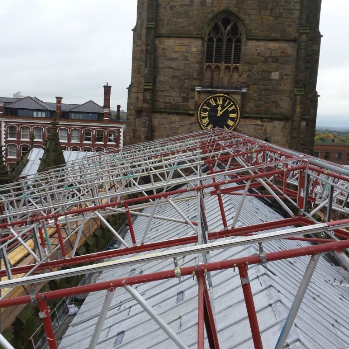Derby Cathedral scaffolding project Derby Cathedral scaffolding project