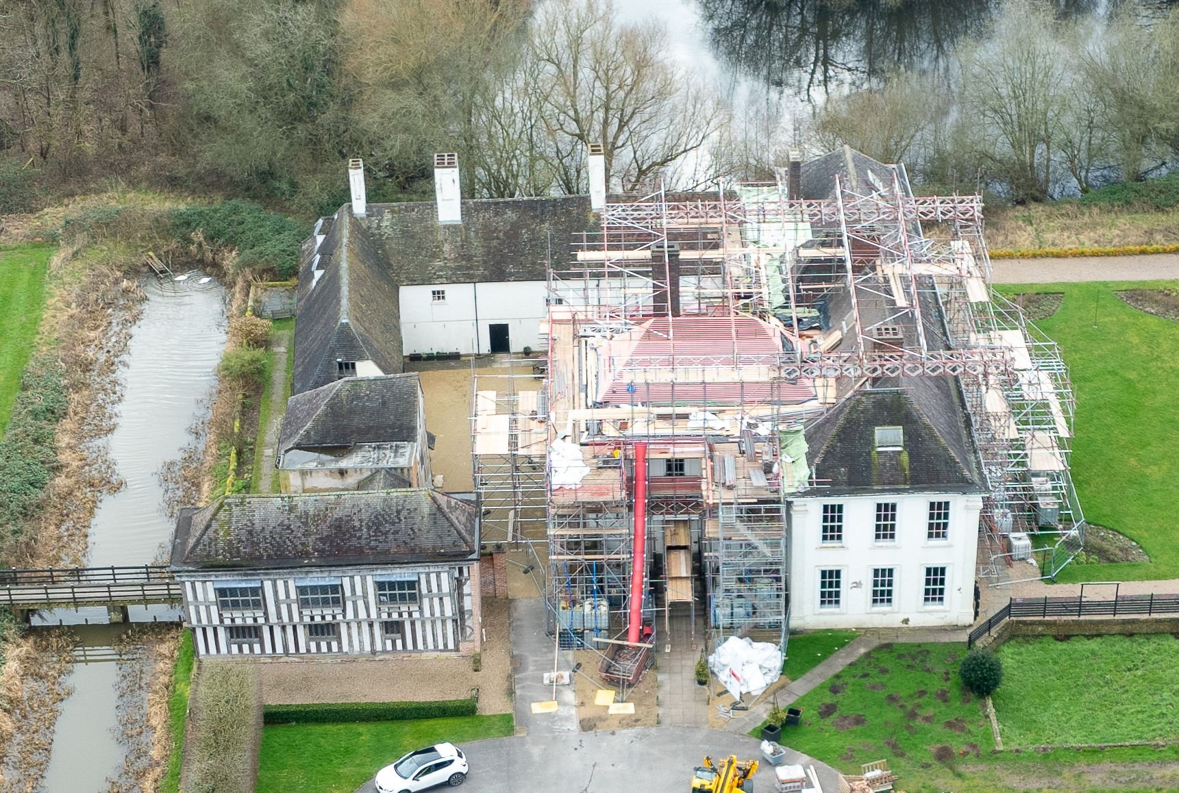 Scaffolding at Middleton Hall in Lichfield Middleton Hall Lichfield